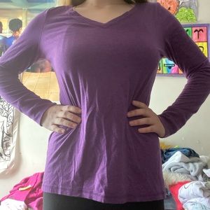 Purple v neck
